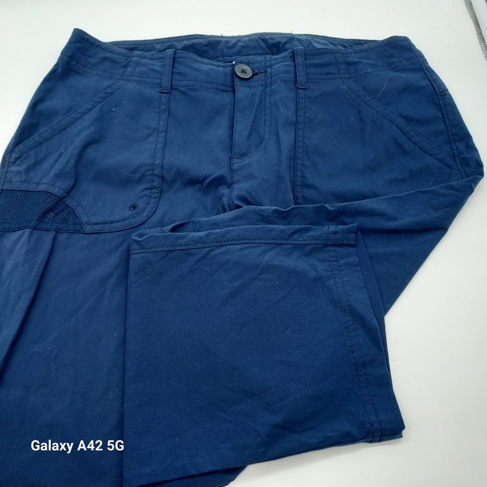 Columbia PFG Navy Blue Performance Fishing Gear Capri Pants Womens 4 XK0562